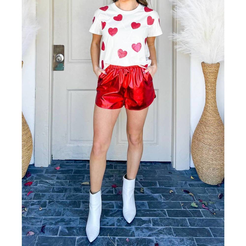 NEW QUEEN OF SPARKLES heart lollipop tee in white - Picture 3 of 4